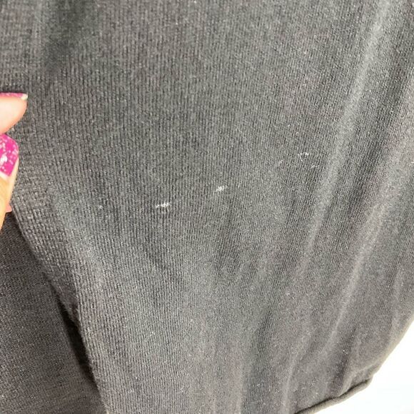 Gap Body Black Hooded Open Front Long Sleeve Cardigan Sweater XS - Picture 4 of 6